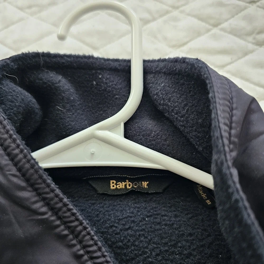 Barbour Fairmond Fleece Navy Blue 1/4 Zip Sweater Pullover Mens Size‎ XXLarge